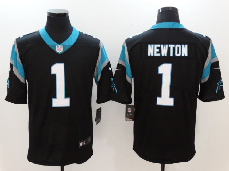 Men Carolina Panthers #1 Newton Black Nike Vapor Untouchable Limited NFL Jerseys